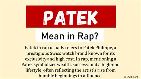 define patek|what does patek mean rap.